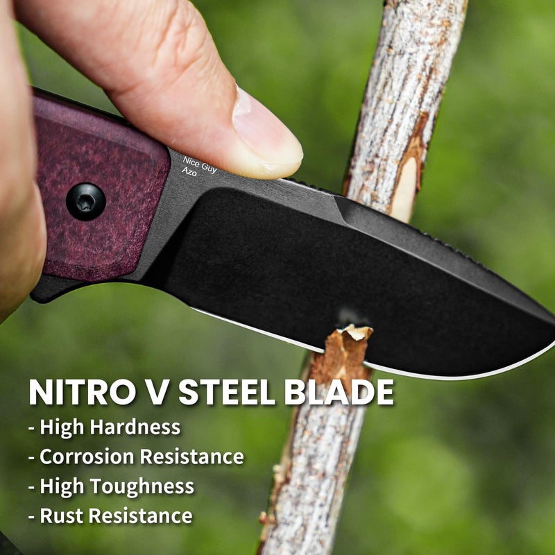 KIZER Nice Guy Pocket Folding Knife, 2.84" Nitro V Blade, Lightweight Sharp Camping and Hiking Tool, Comfort Richlite Handle, Liner Lock Flipper V3011A4 - Image 2